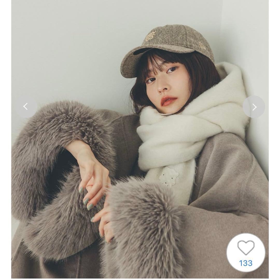 スナイデル　snidel ファー付きミドルケープコート