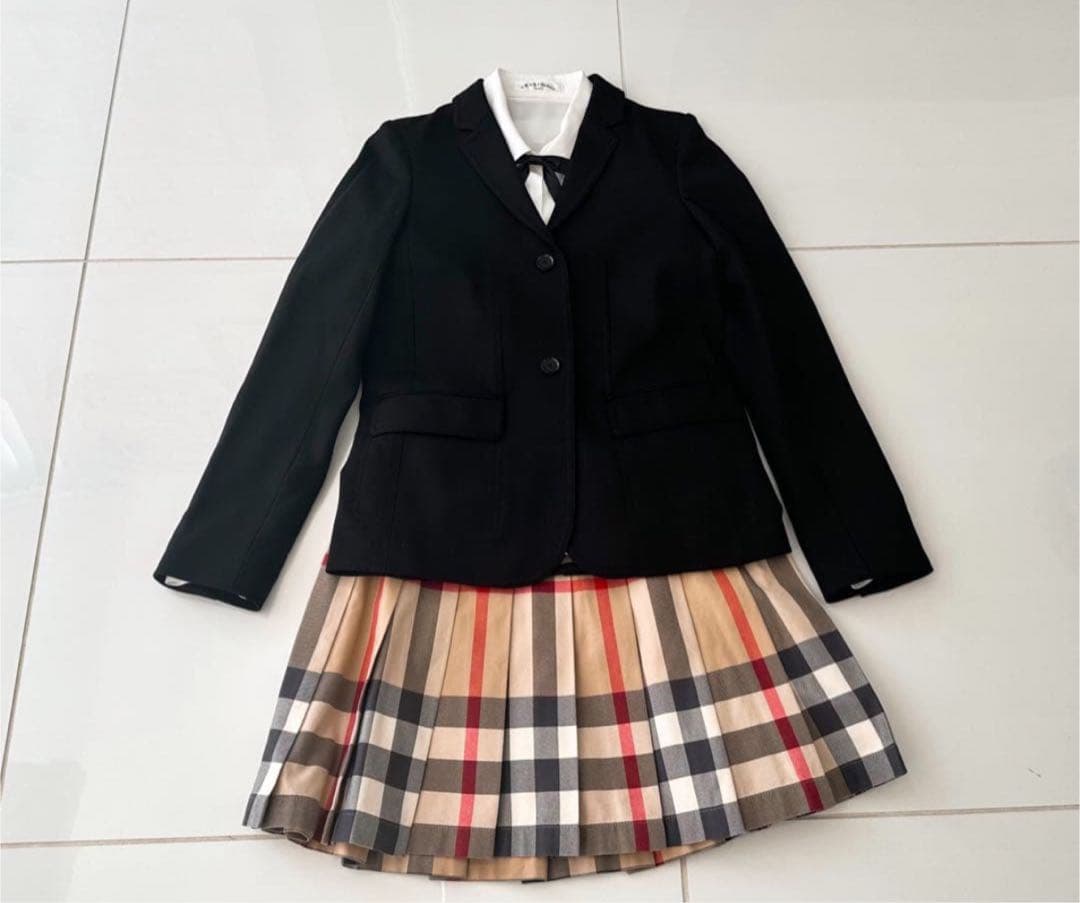 BURBERRY ジャケットスカート ブラウス リボン 4点セット