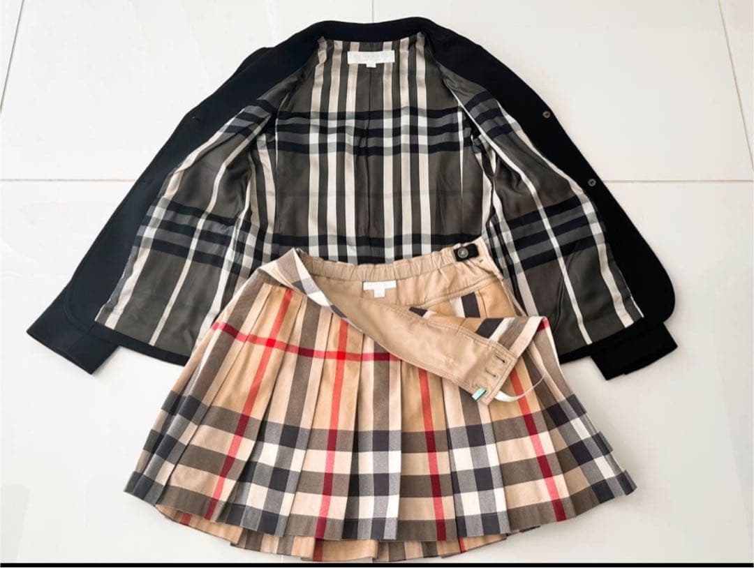 BURBERRY ジャケットスカート ブラウス リボン 4点セット