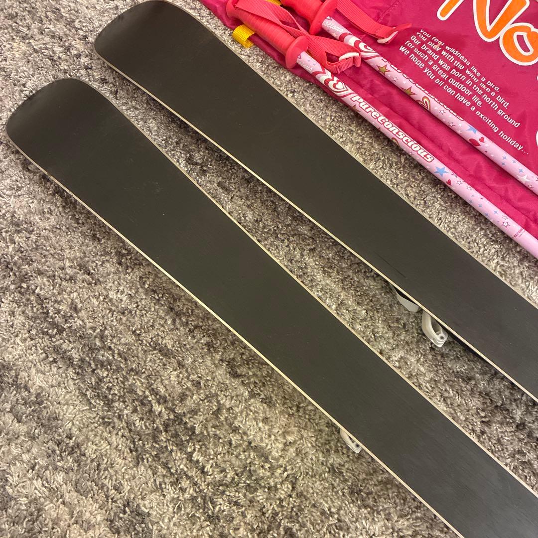スキーセット　120㎝　elan ピンク　スキー板　ストック