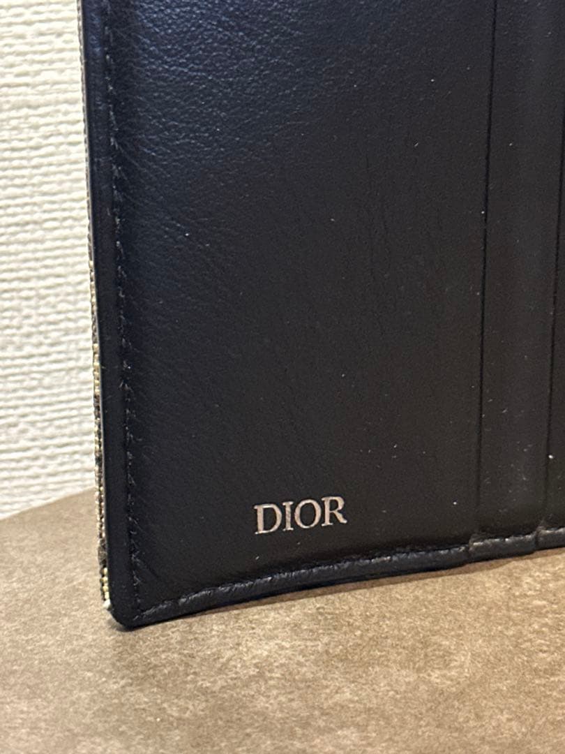 美品！箱有り！DIOR ケース付き二つ折り財布 オブリーク ジャカード