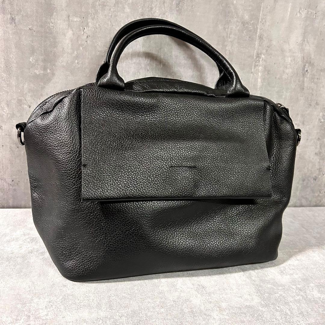 美品ear PAPILLONNERイアパピヨネ本革レザーフラップ2WAYバッグS