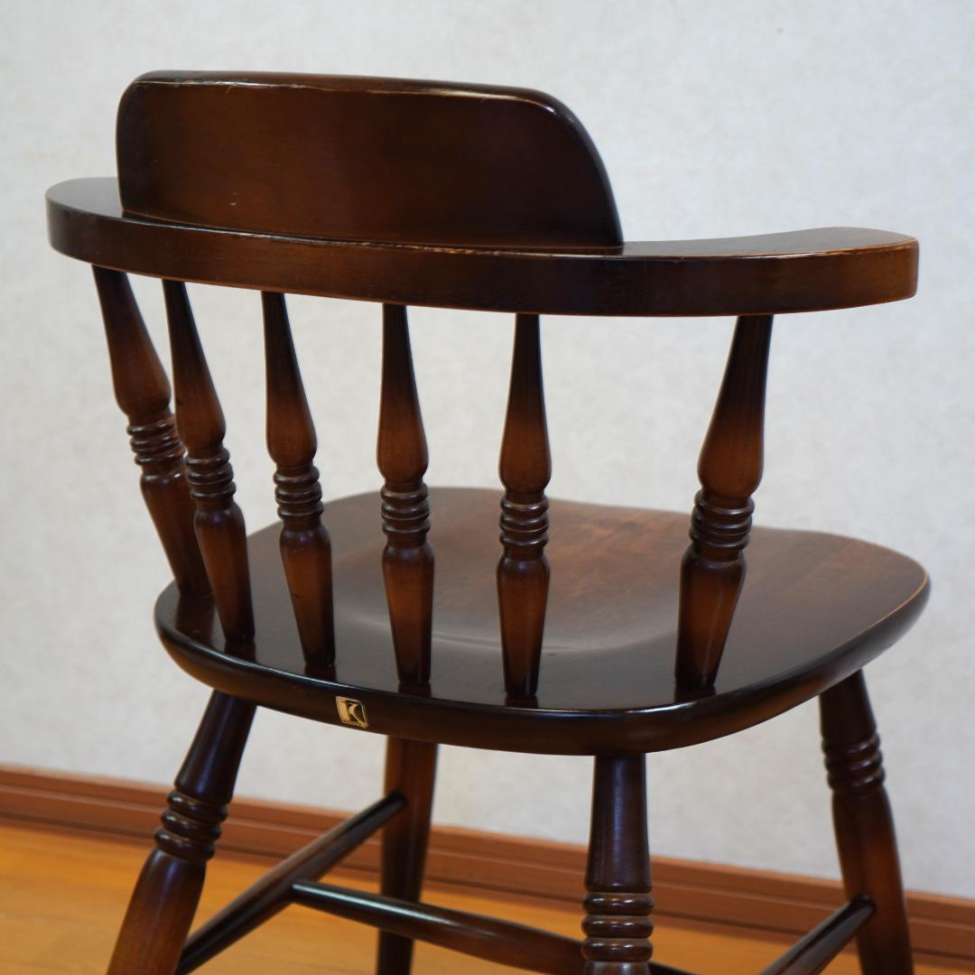 飛騨産業 キツツキマーク ウィンザーチェア アームチェア 木製 アンティーク　2