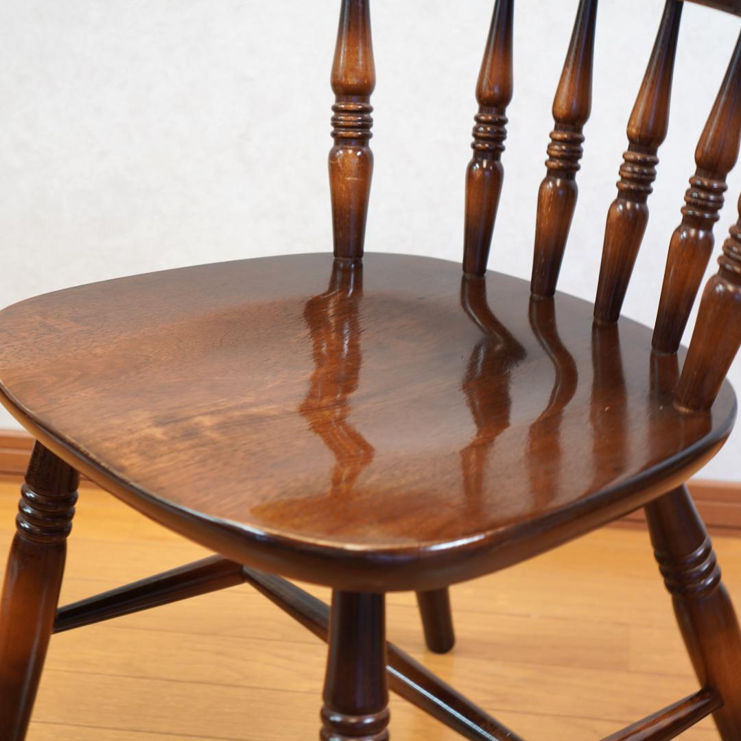 飛騨産業 キツツキマーク ウィンザーチェア アームチェア 木製 アンティーク　2