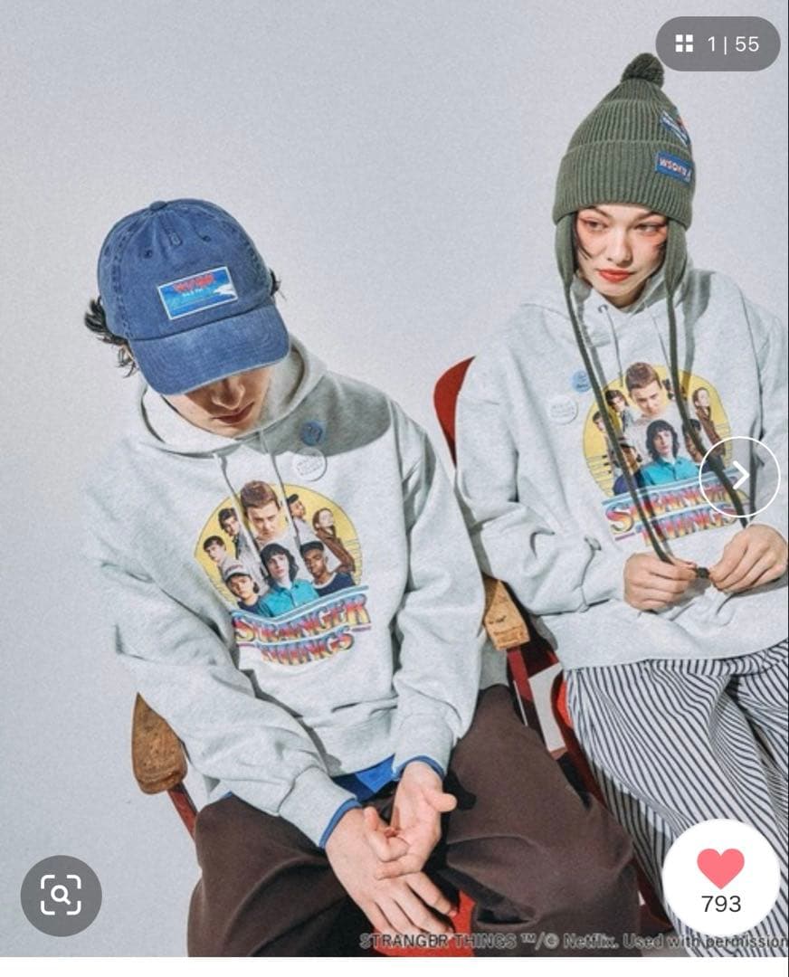 ストレンジャー・シングス niko and ... コラボ　フーディー　Mサイズ