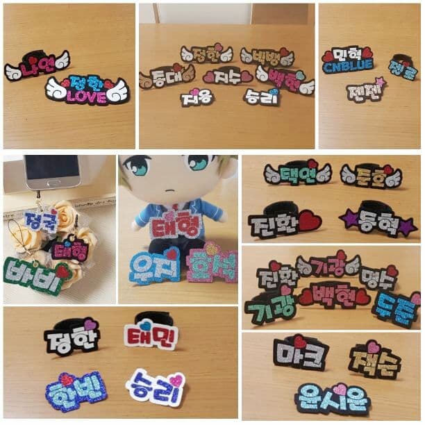 ネームプレート(ブローチ、ペン用ラ制作可/2コ―100円、4コ以上―200円割引