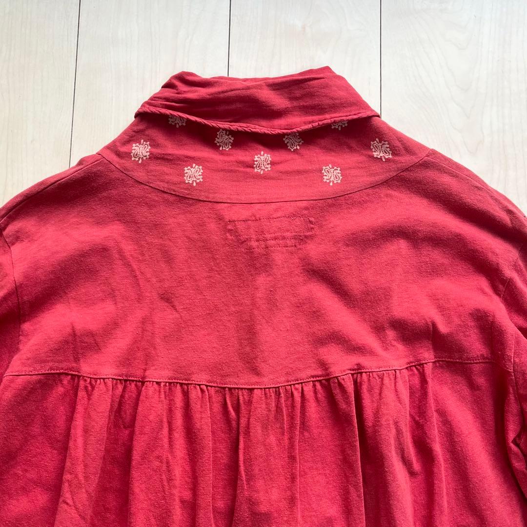 KAPITAL キャピタル ペイズリー ヘンリーネック カットソー XL