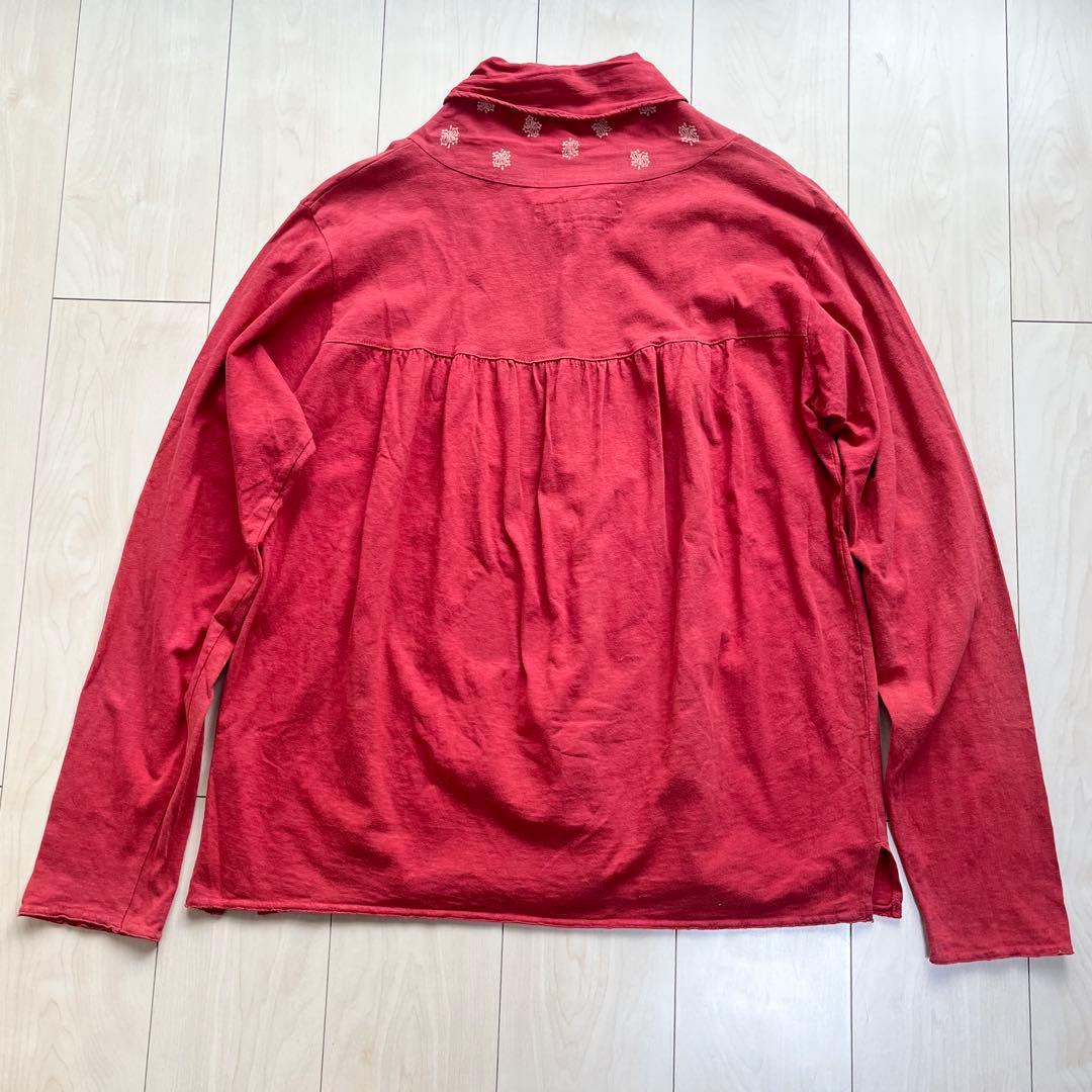 KAPITAL キャピタル ペイズリー ヘンリーネック カットソー XL