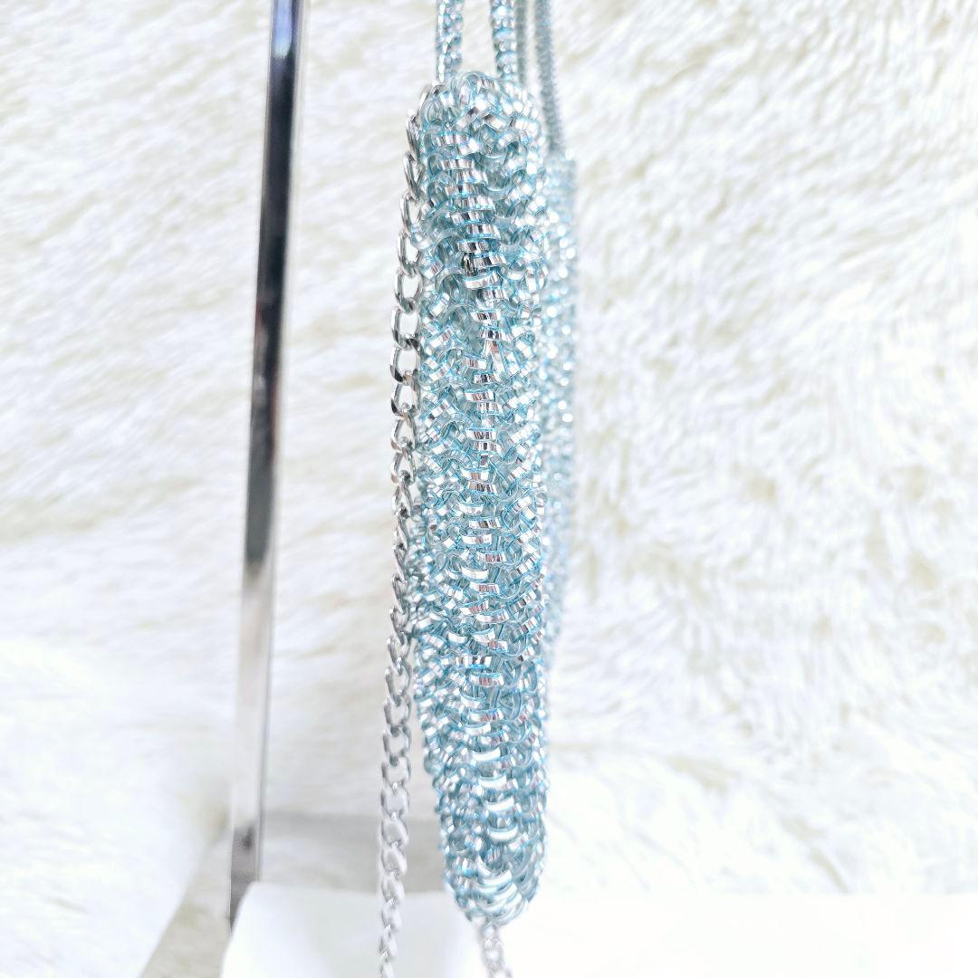 YM様✨アンテプリマ シルバー ブルー ミディアム ショルダーバッグ