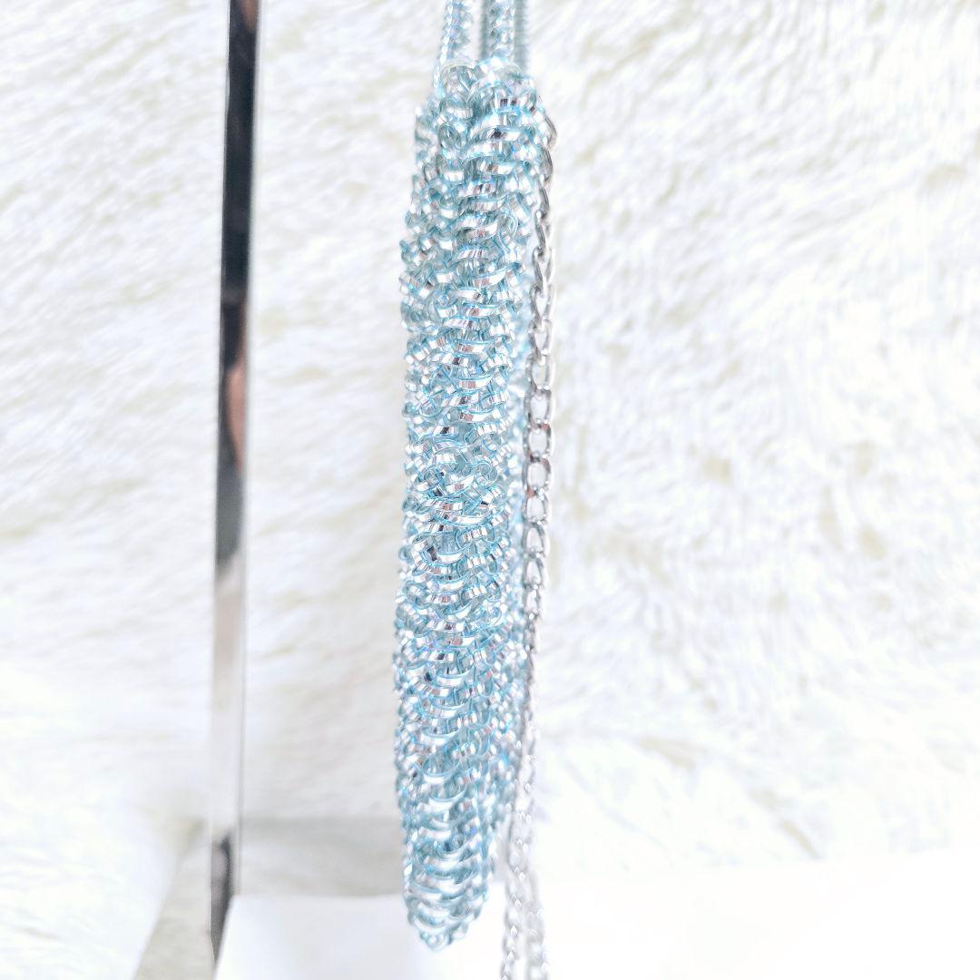 YM様✨アンテプリマ シルバー ブルー ミディアム ショルダーバッグ