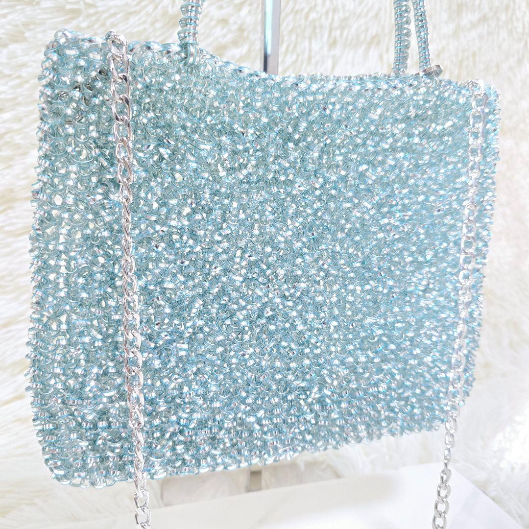 YM様✨アンテプリマ シルバー ブルー ミディアム ショルダーバッグ