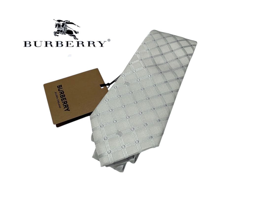 【新品タグ付き】Burberry バーバリー ネクタイ ブルー ホースロゴ