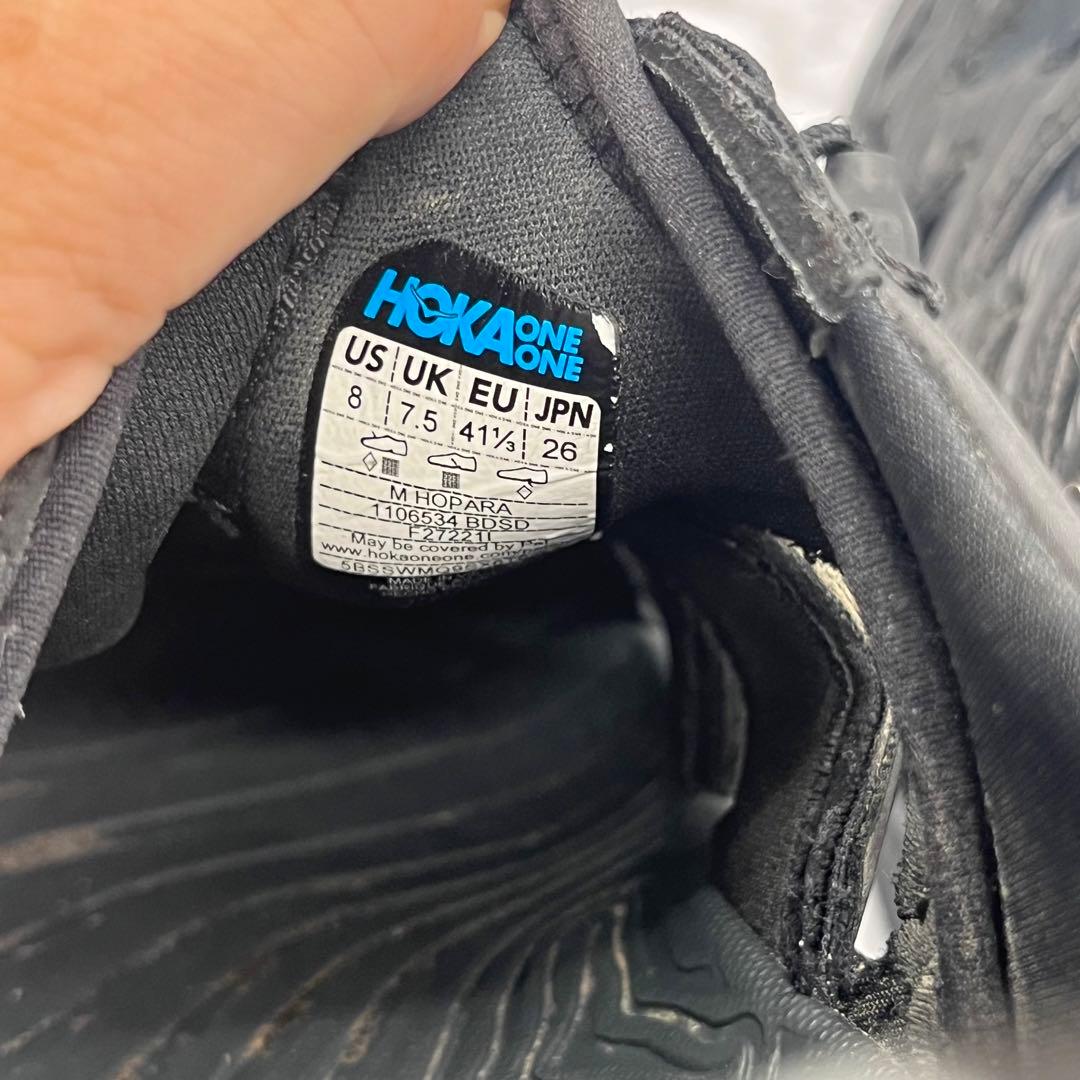 美品✨HOKA ONE ONE M HOPARA ホパラ 26.0㎝ ブラック