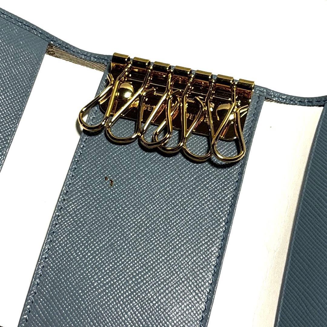 Salvatore Ferragamo フェラガモ キーケース 水色 ガンチーニ