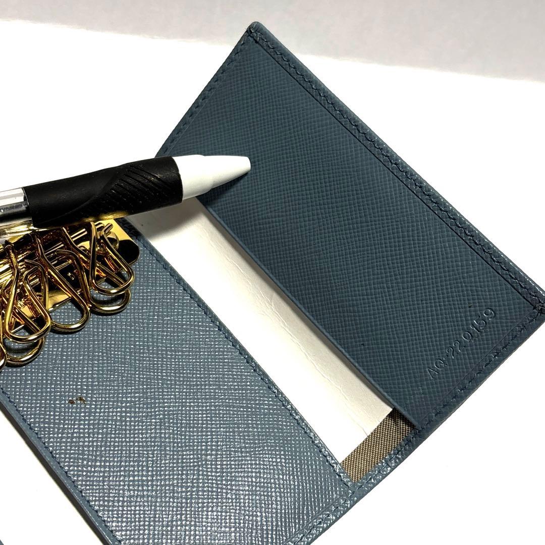 Salvatore Ferragamo フェラガモ キーケース 水色 ガンチーニ