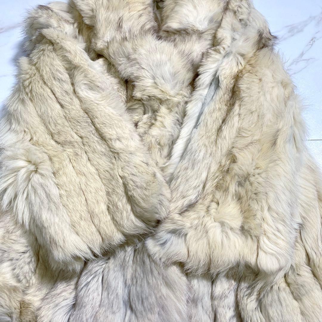 金サガ サガフォックス 金タグ ファーコート 女優襟　肉厚 高級毛皮 入手困難