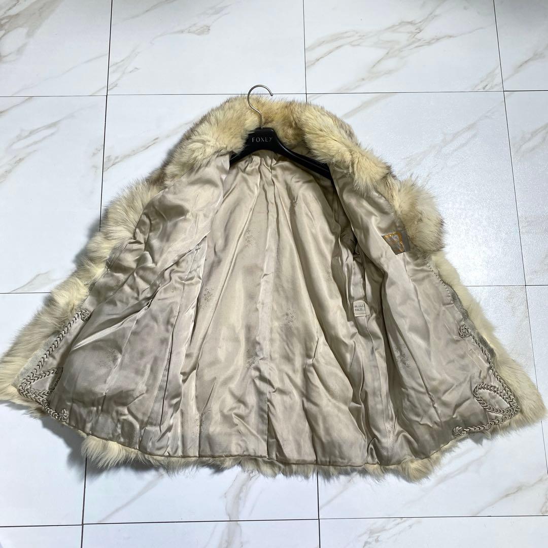 金サガ サガフォックス 金タグ ファーコート 女優襟　肉厚 高級毛皮 入手困難