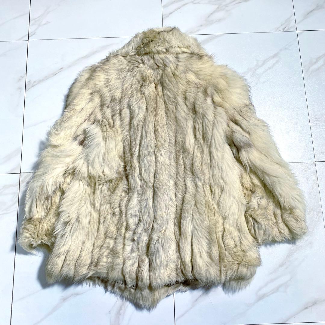 金サガ サガフォックス 金タグ ファーコート 女優襟　肉厚 高級毛皮 入手困難