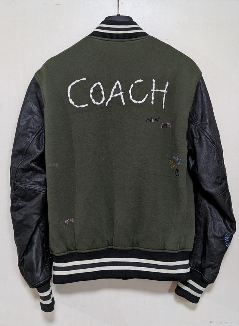 年始セール 12万 コーチ ダイアリー スクリプト バーシティ ジャケット XS