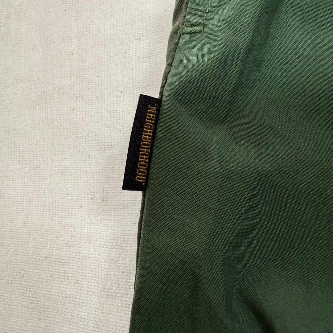 NEIGHBORHOOD WAVES ナイロン トラックパンツ カーキ 緑 S