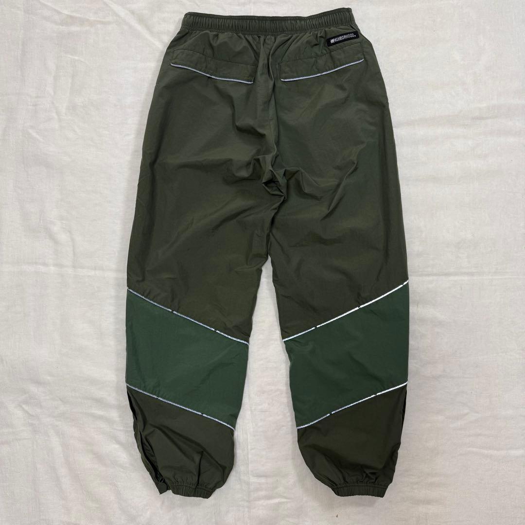 NEIGHBORHOOD WAVES ナイロン トラックパンツ カーキ 緑 S