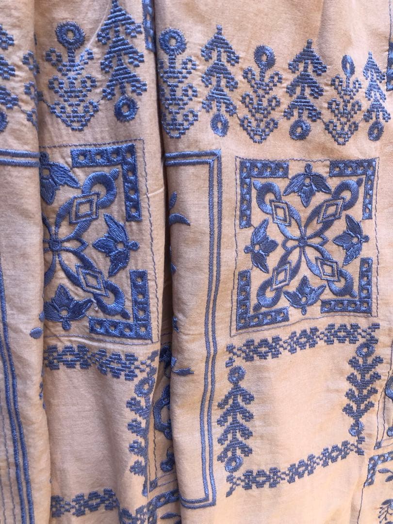 【極美品】グレースコンチネンタル ケープカラー刺繍ワンピース ベルト S