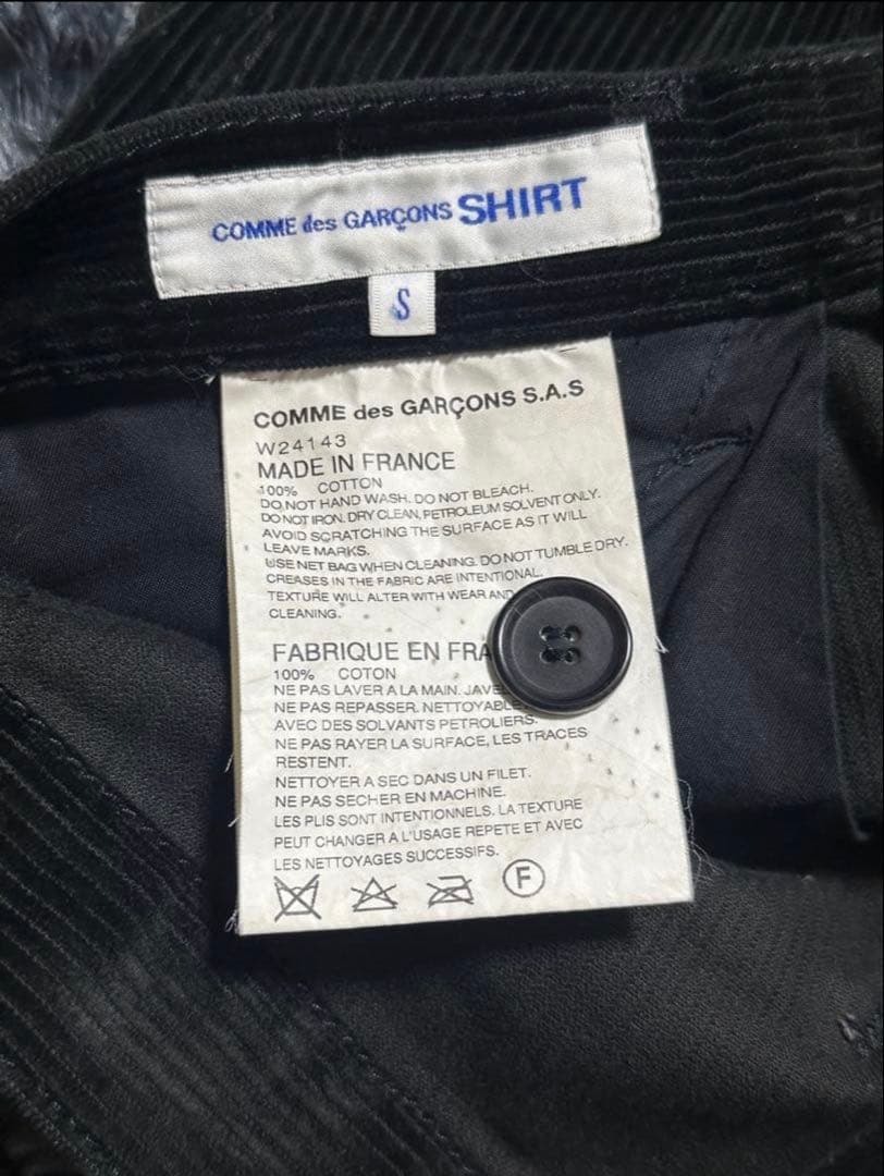 COMME des GARÇONS SHIRT コーデュロイパンツ ブラック
