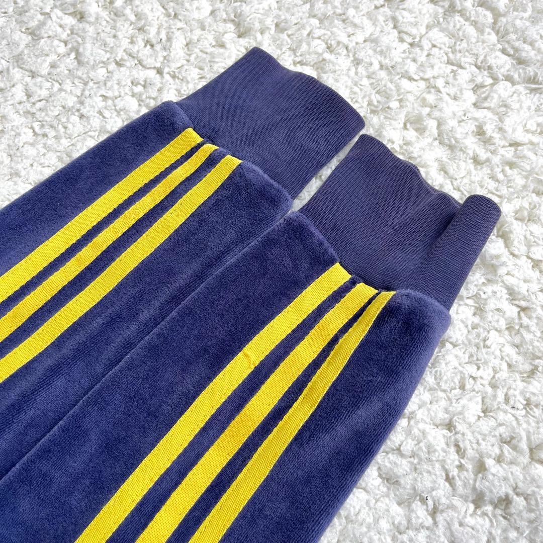 adidas ベロア 万国旗 トラックジャケット ネイビー M ヴィンテージ