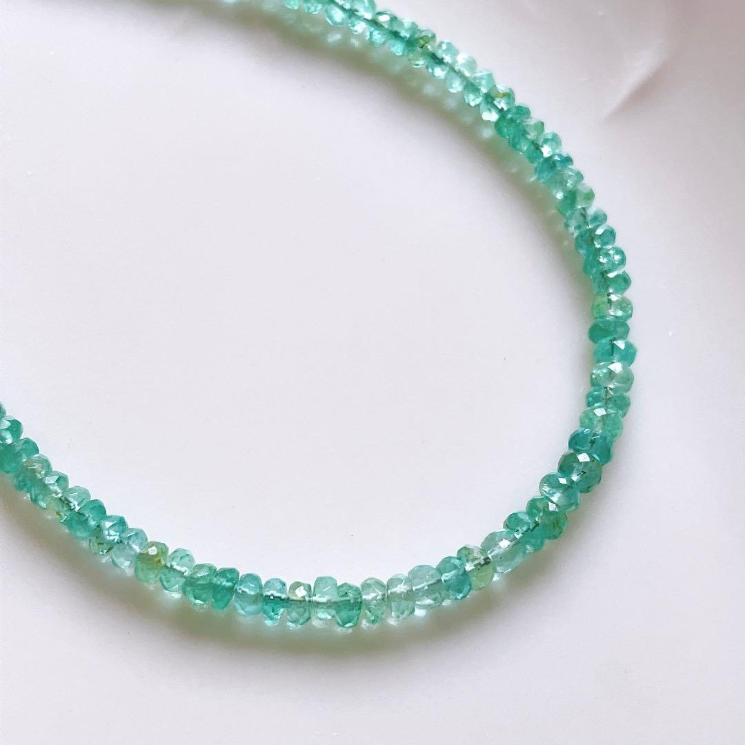 希少✧高品質✧ザンビア産エメラルドブレスレット✧14kgf