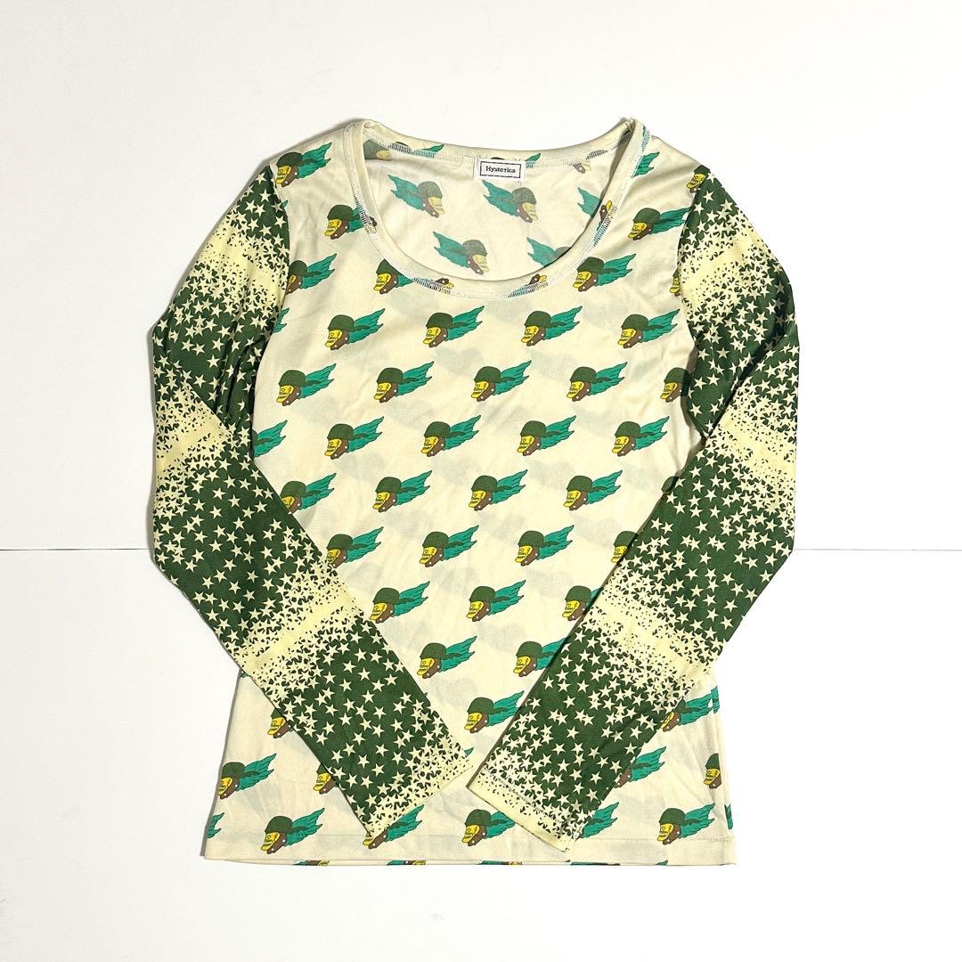 Hysterics アーカイブ 星柄 長袖 カットソー Y2K 総柄