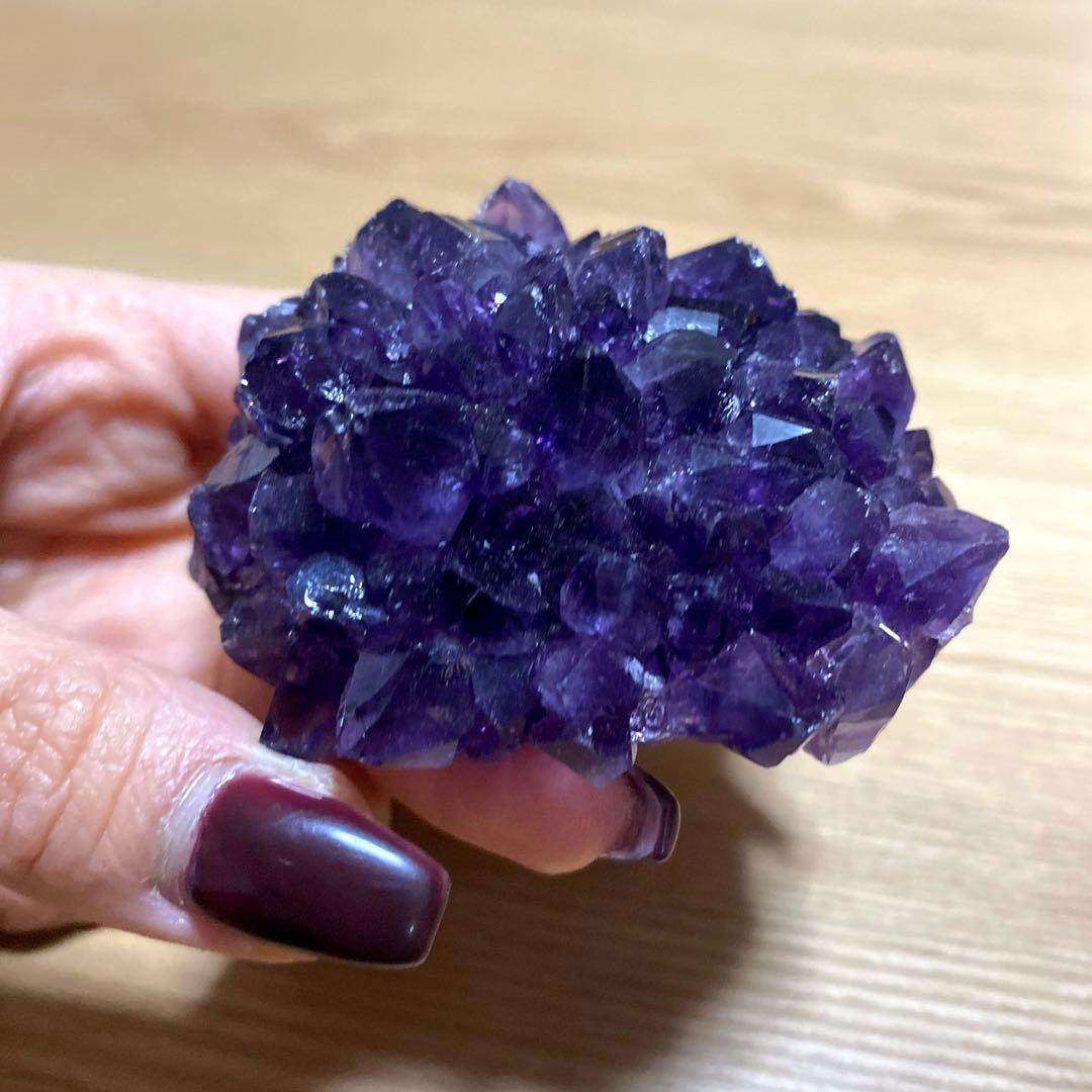 ご奉仕品　高級　アメジスト　フラワー　花　クラスター　天然石　天使の指紋