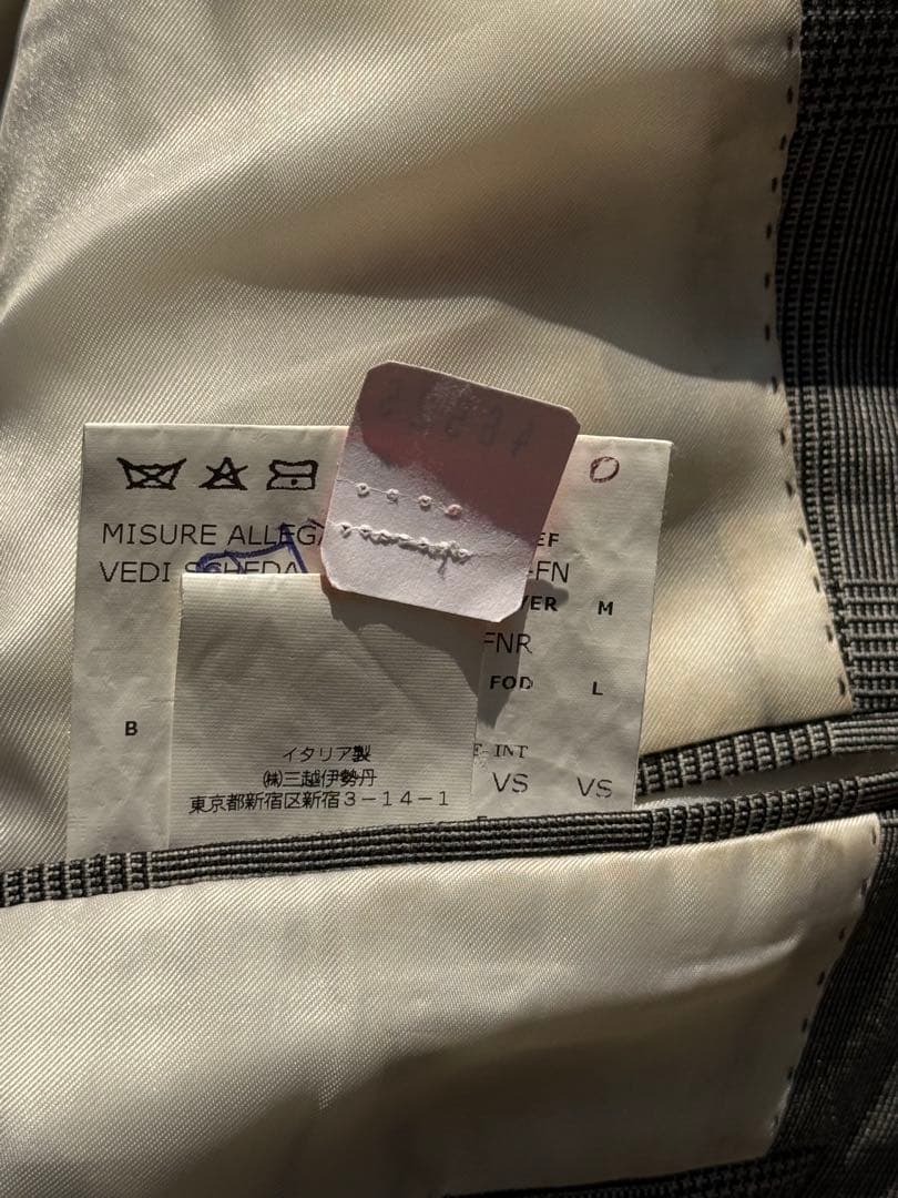 THOM SWEENEY トムスィニー グレーグレンチェック スリーピーススーツ