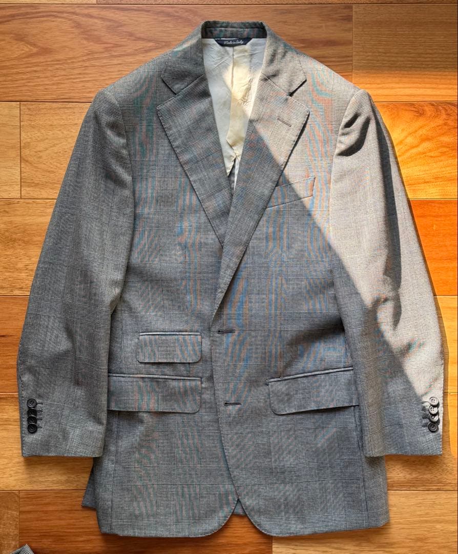 THOM SWEENEY トムスィニー グレーグレンチェック スリーピーススーツ