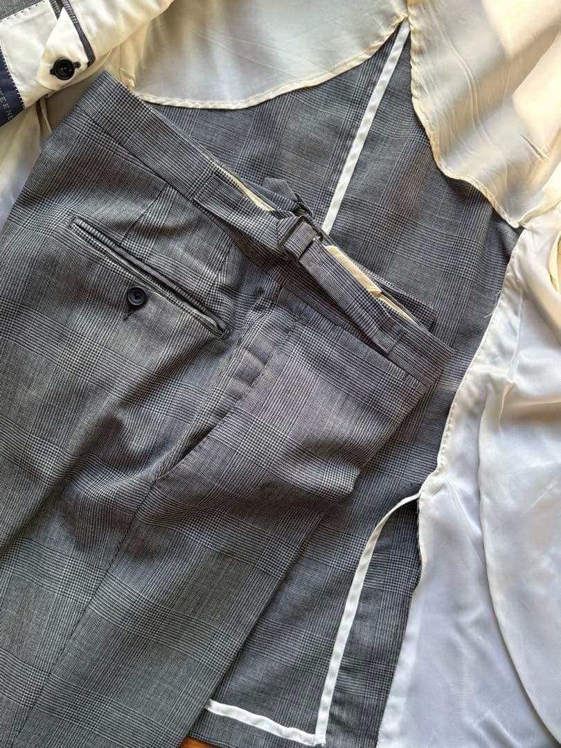 THOM SWEENEY トムスィニー グレーグレンチェック スリーピーススーツ