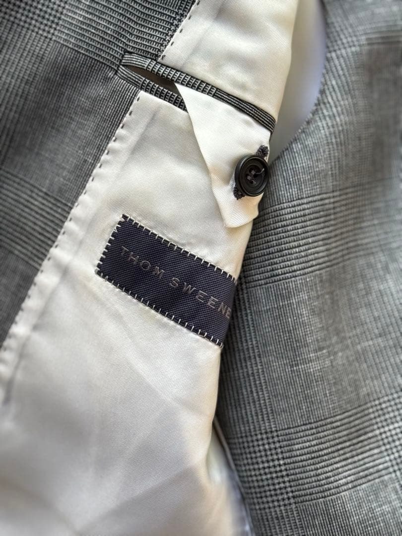 THOM SWEENEY トムスィニー グレーグレンチェック スリーピーススーツ
