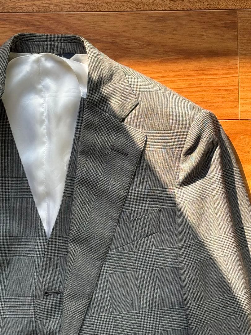 THOM SWEENEY トムスィニー グレーグレンチェック スリーピーススーツ