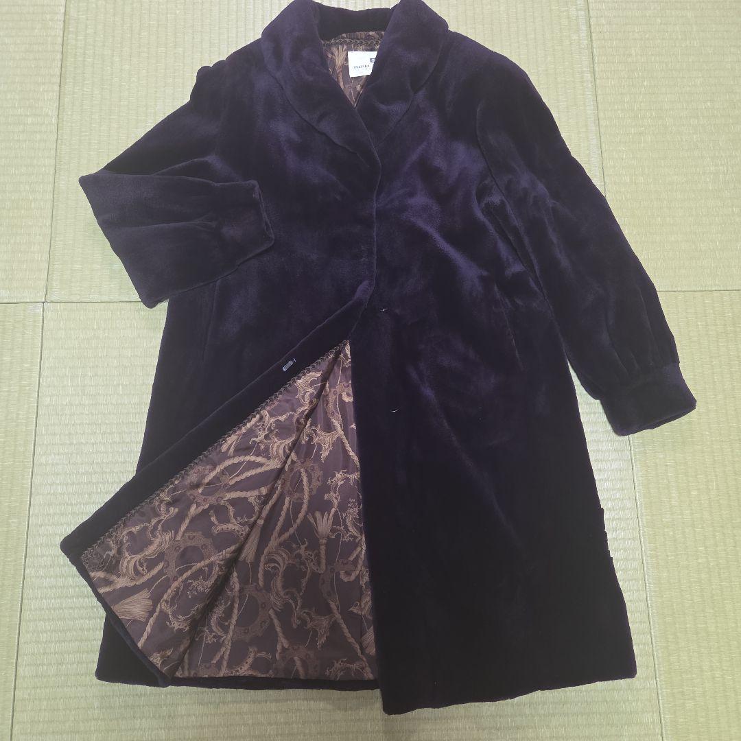 PIERRE BALMAIN×SAGAMINK シェアードミンク パープル 総柄