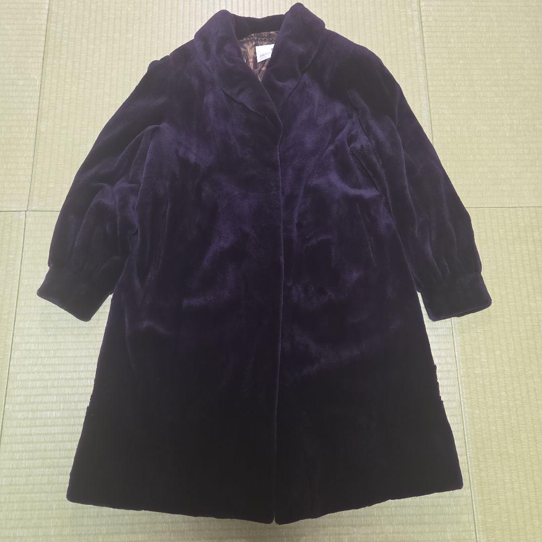 PIERRE BALMAIN×SAGAMINK シェアードミンク パープル 総柄