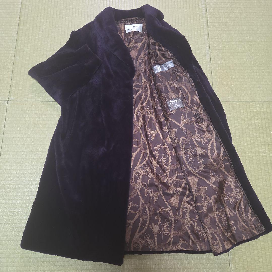 PIERRE BALMAIN×SAGAMINK シェアードミンク パープル 総柄