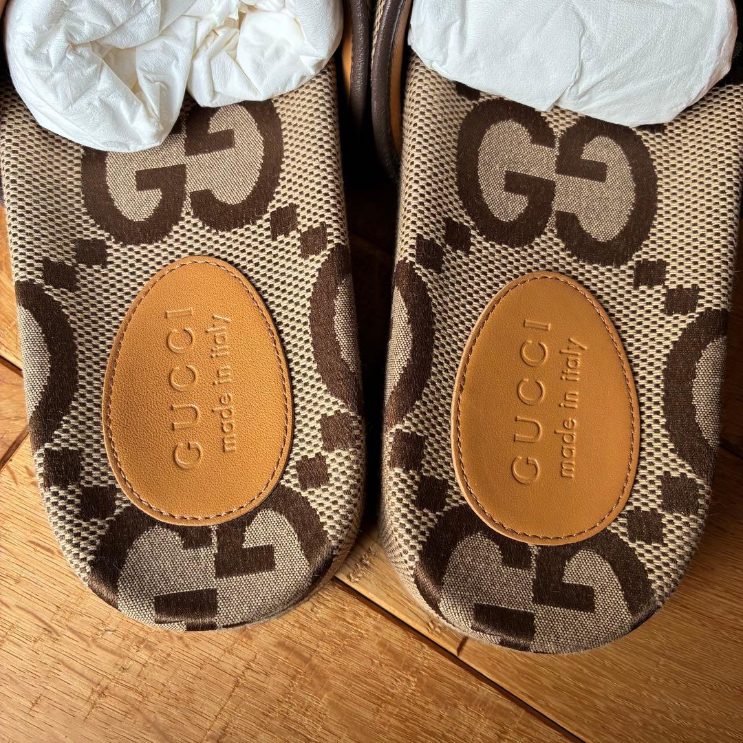 GUCCI ビックロゴ サンダル 美中古 8 グッチ 箱付 プラットホーム