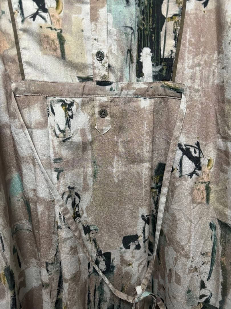 Aga グラフィックデザイン　ロングワンピース　ペチコート付き定価21000円