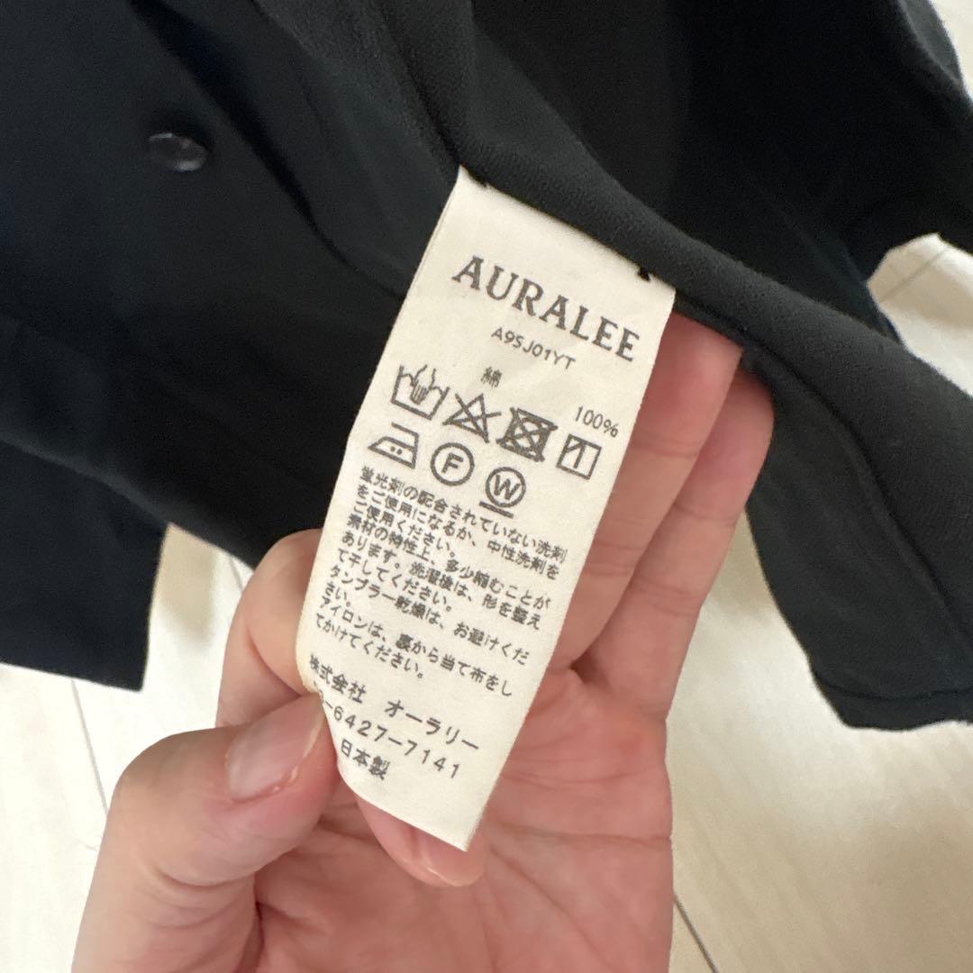 オーラリー AURALEE LOOSE TWILL OVER JACKET 3黒