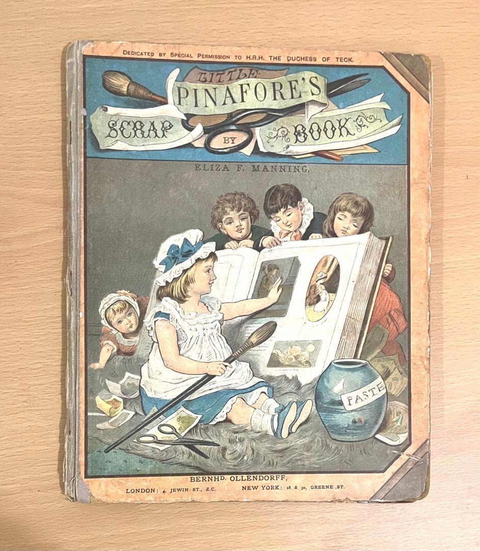 No228希少 アンティーク 古書 洋書 絵本 ビクトリアン 塗り絵 児童書