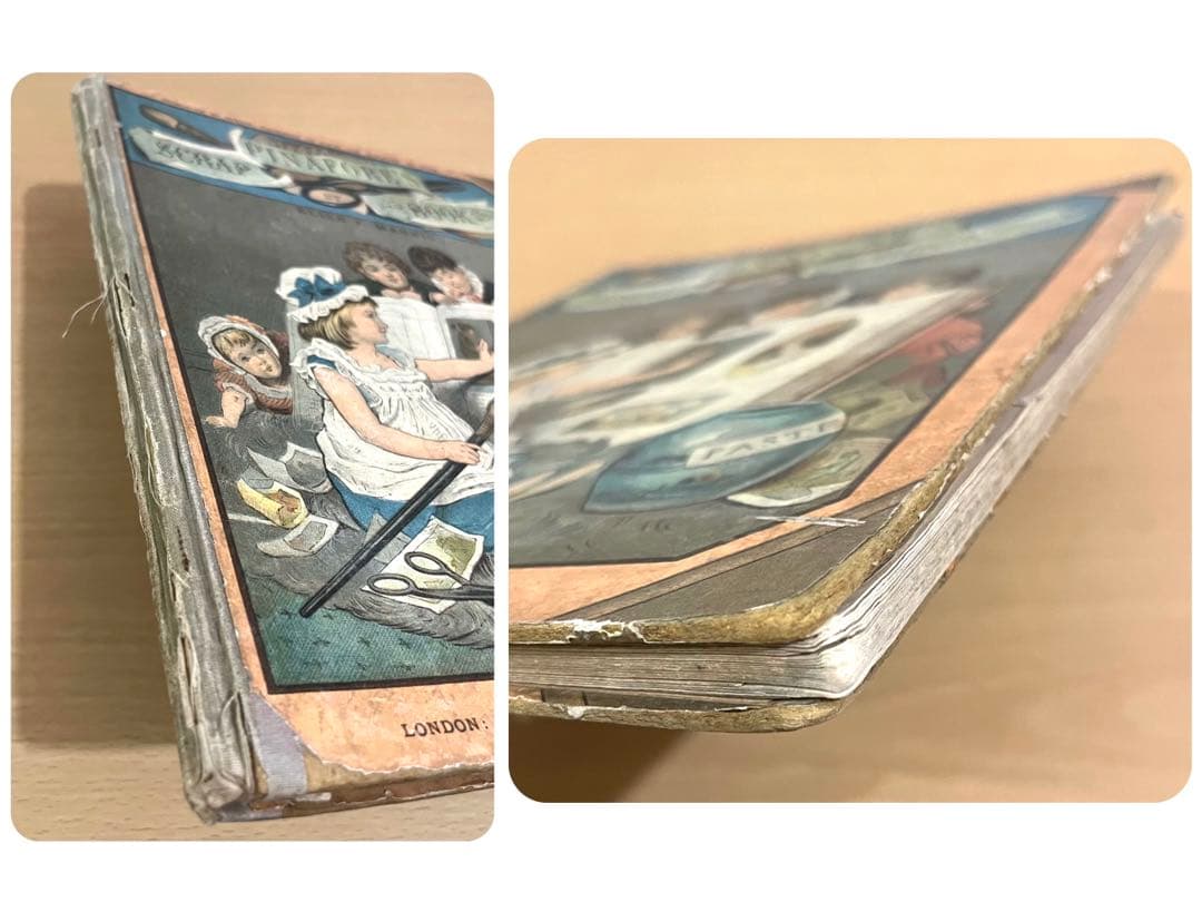 No228希少 アンティーク 古書 洋書 絵本 ビクトリアン 塗り絵 児童書