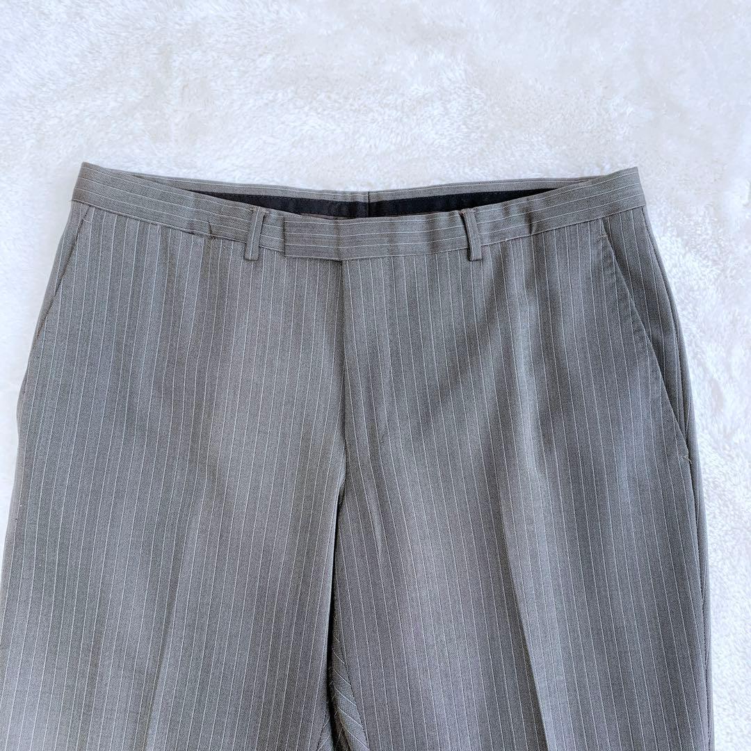 【ヨッシー】ほぼ未使用 グッチ シルク混 ピンストライプスーツ