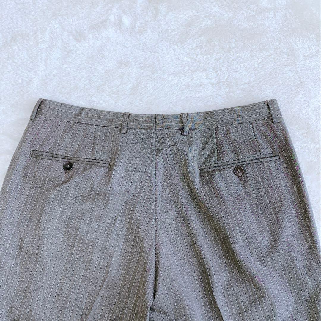 【ヨッシー】ほぼ未使用 グッチ シルク混 ピンストライプスーツ