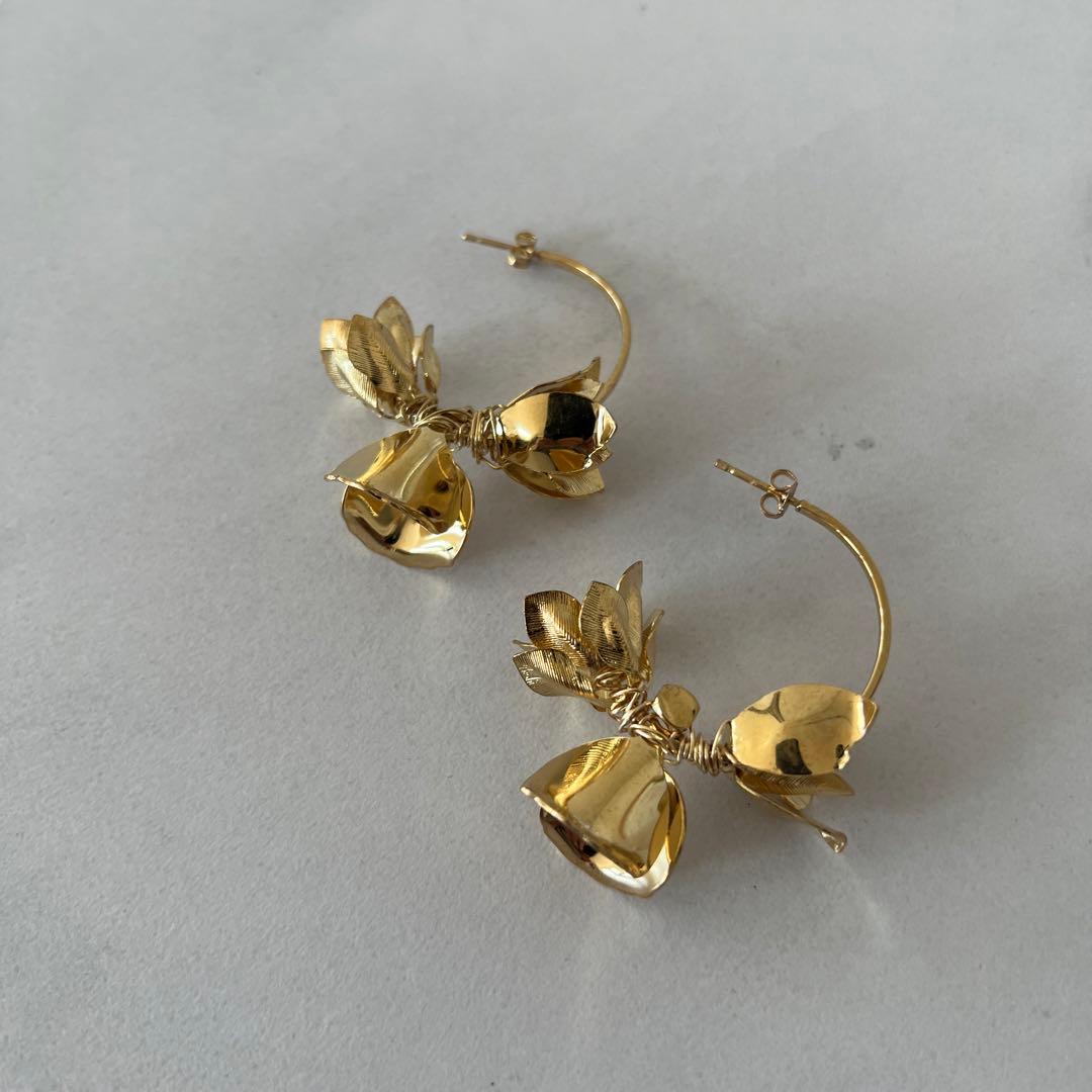 【新品未使用】A.B.ELLIE エイビーエリー ゴールド フープピアス