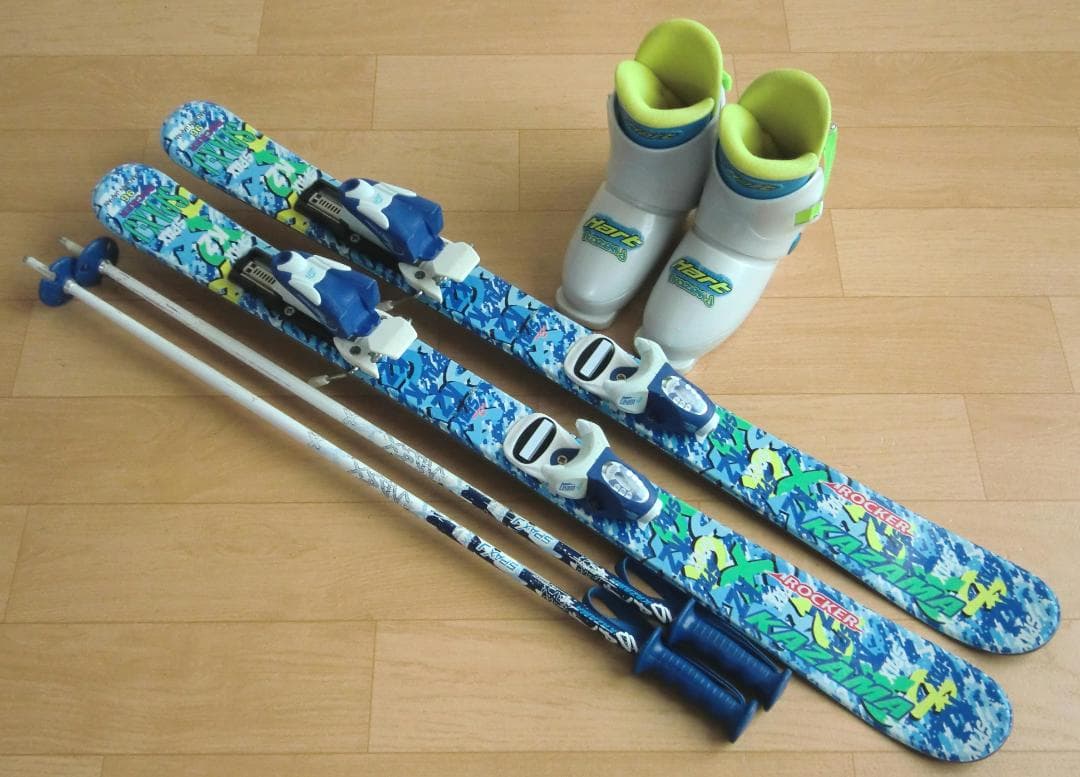 ■■11月限定■送料無料■KAZAMA■子供用スキー4点セット■96/20■■■