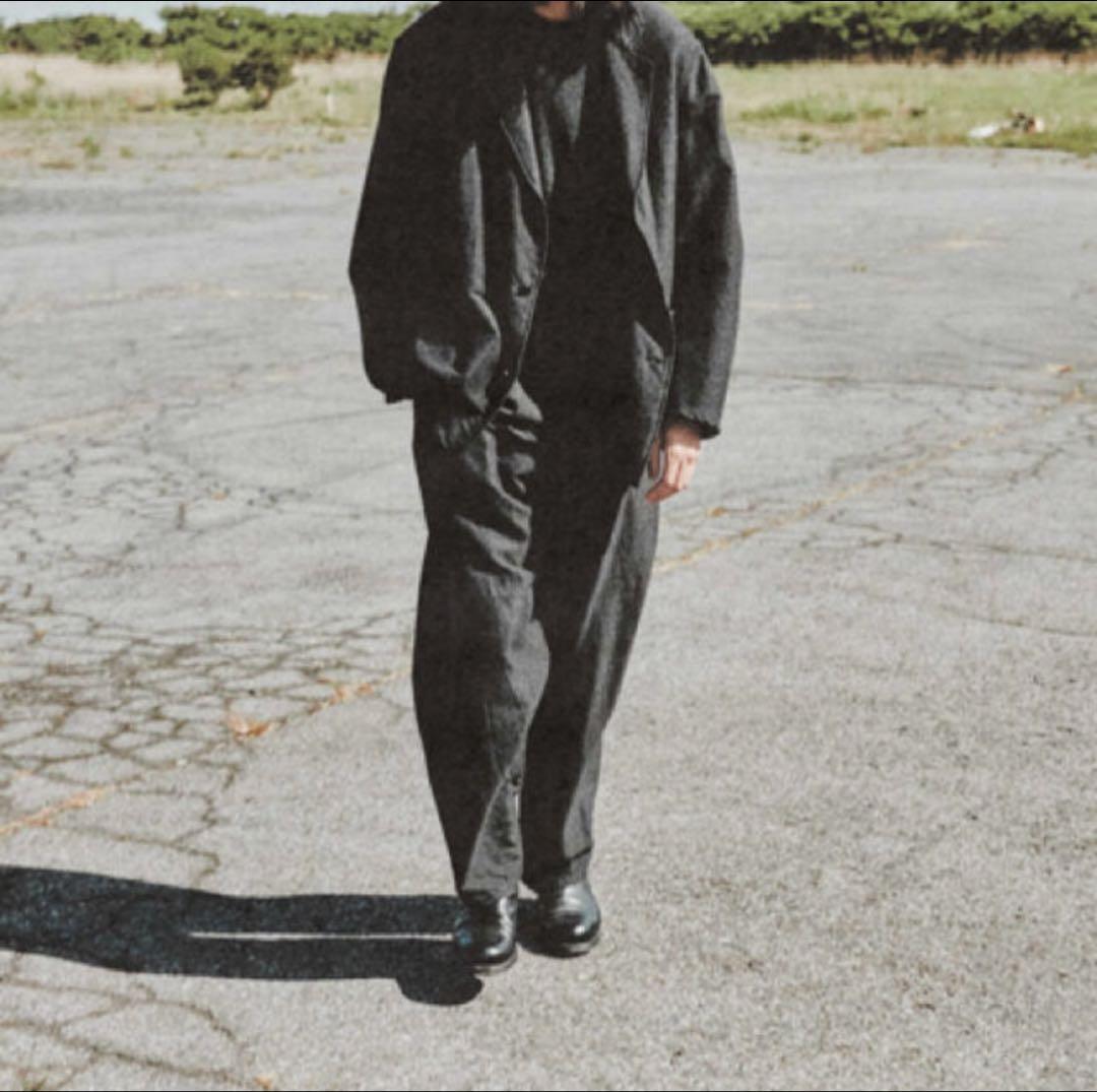 COMOLI 20AW 新作ウールシルクセットアップ チャコール サイズ2