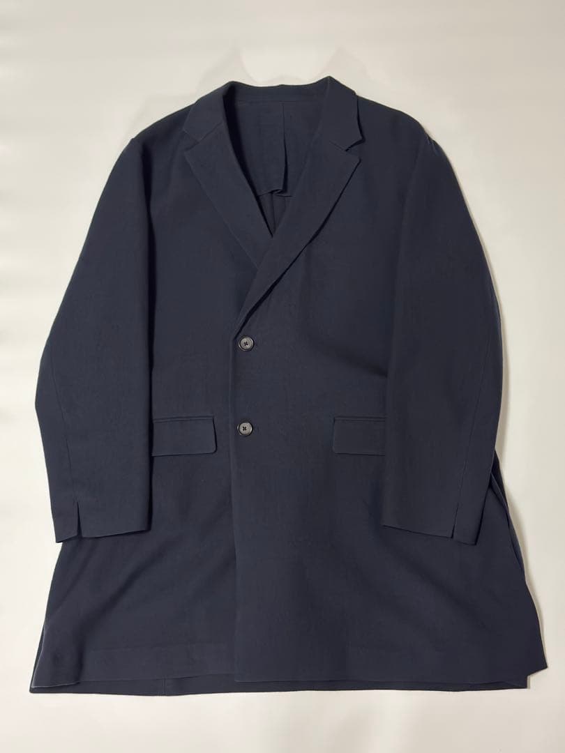 MB 尾州ウール テーラードジャケットコート ネイビー サイズM